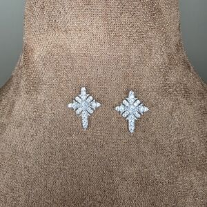 Dazzling Silver Crystal Earrings